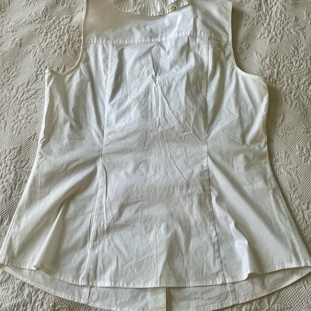 Anne Klein White Ruffled Blouse - Picture 3 of 3